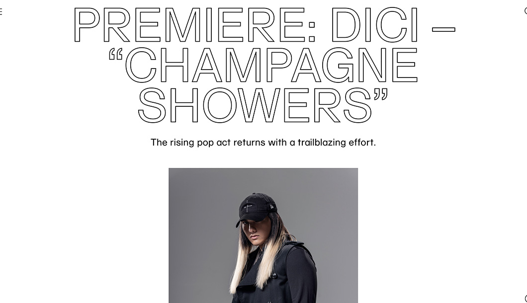 Rising rap star Dici pulls out all the stops with his latest single-Champagne Showers
