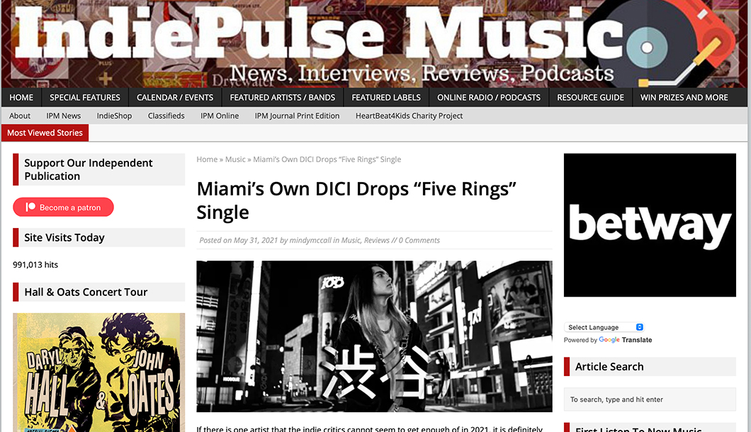 Miamis Own DICI Drops Five Rings Single